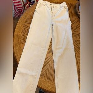 PacSun Women's Straight Leg Cream Jeans
